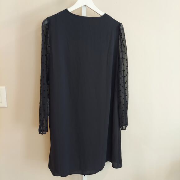 NWT ModCloth After the Aria Shift Dress Large Tie Neck Sheer Sleeve Whimsigoth - Picture 6 of 8